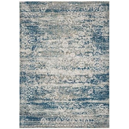 Safavieh Aria Power Loom Woven Large Rectangle Rugs, Blue and Creme - 8 x 10 ft. ARA156B-8